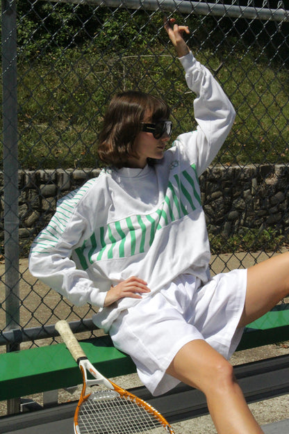 Favorite Vintage Diadora Green Striped Pullover