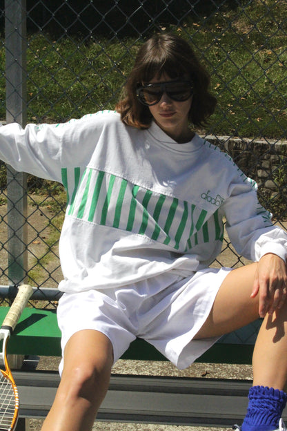 Favorite Vintage Diadora Green Striped Pullover