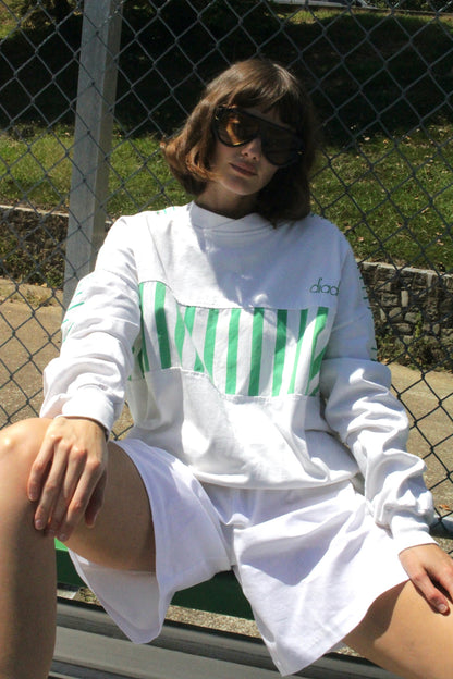 Favorite Vintage Diadora Green Striped Pullover