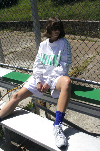 Favorite Vintage Diadora Green Striped Pullover