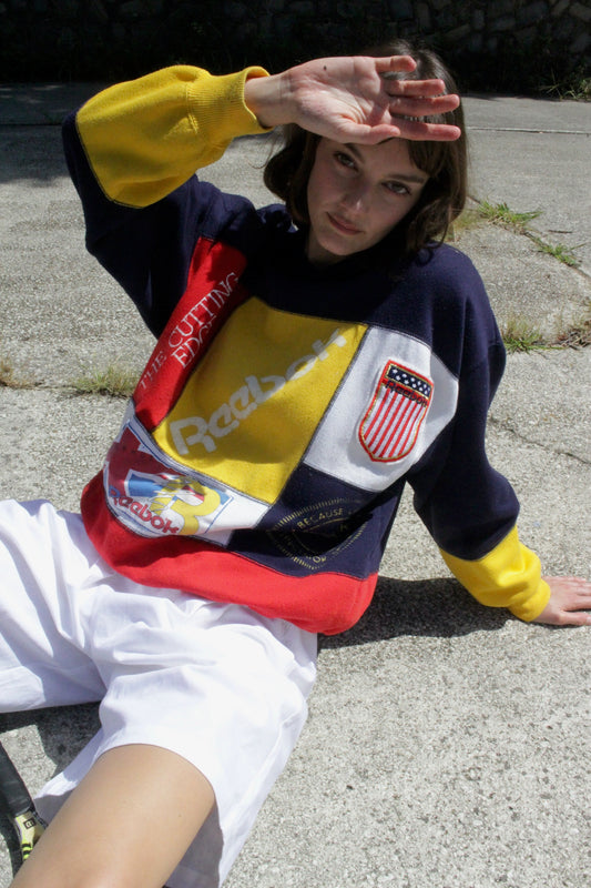 Fun Vintage Reebok Patchwork Sweatshirt