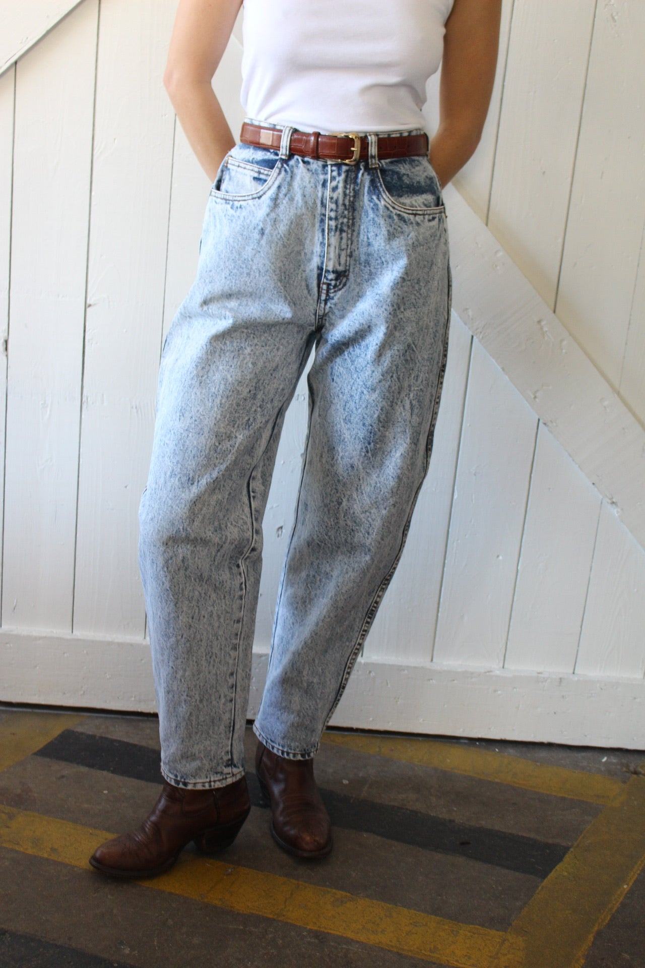 Vintage Jordache Stone Washed Barrel Leg Denim