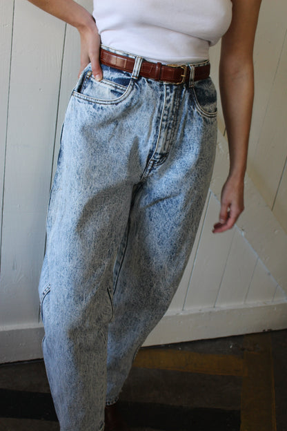 Vintage Jordache Stone Washed Barrel Leg Denim