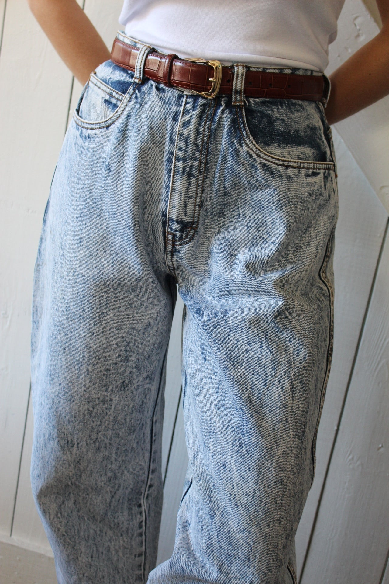 Vintage Jordache Stone Washed Barrel Leg Denim