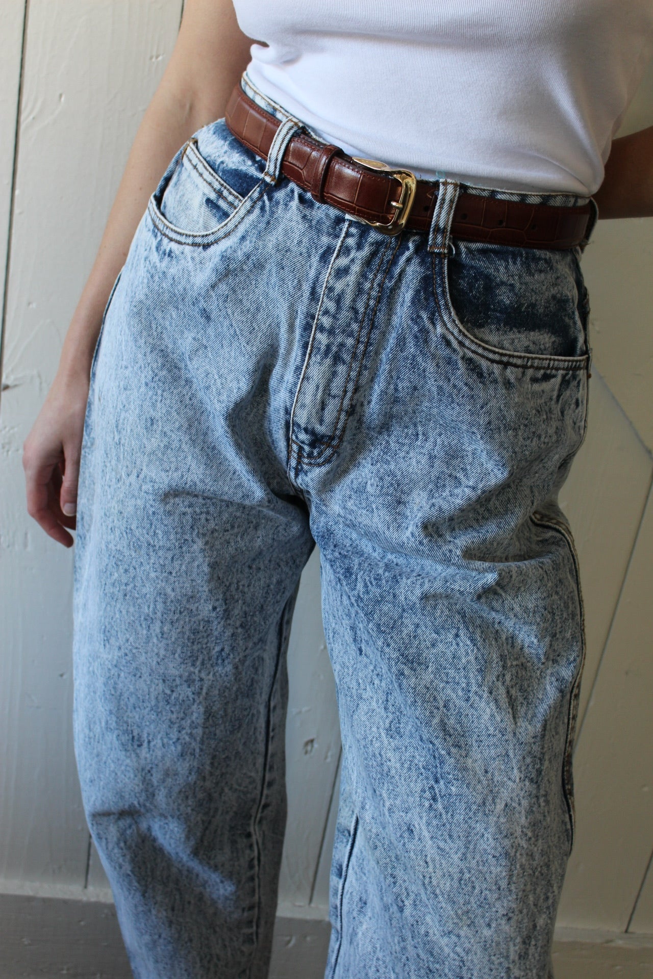 Vintage Jordache Stone Washed Barrel Leg Denim