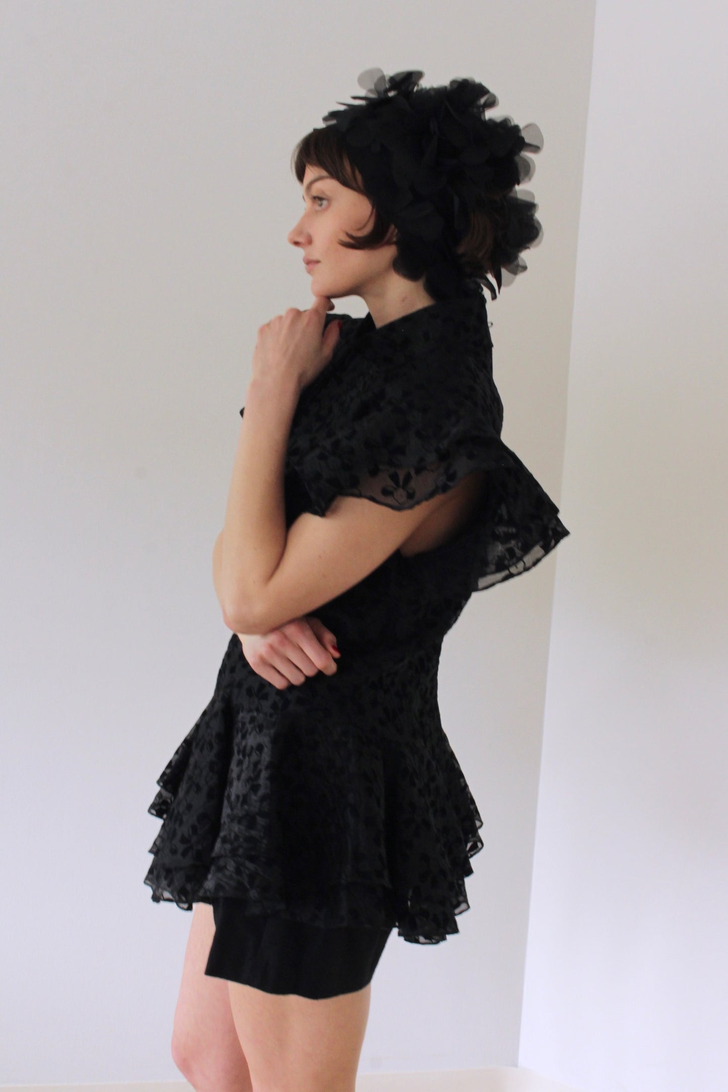 Vintage Lillie Rubin Ruffled Peplum Blouse