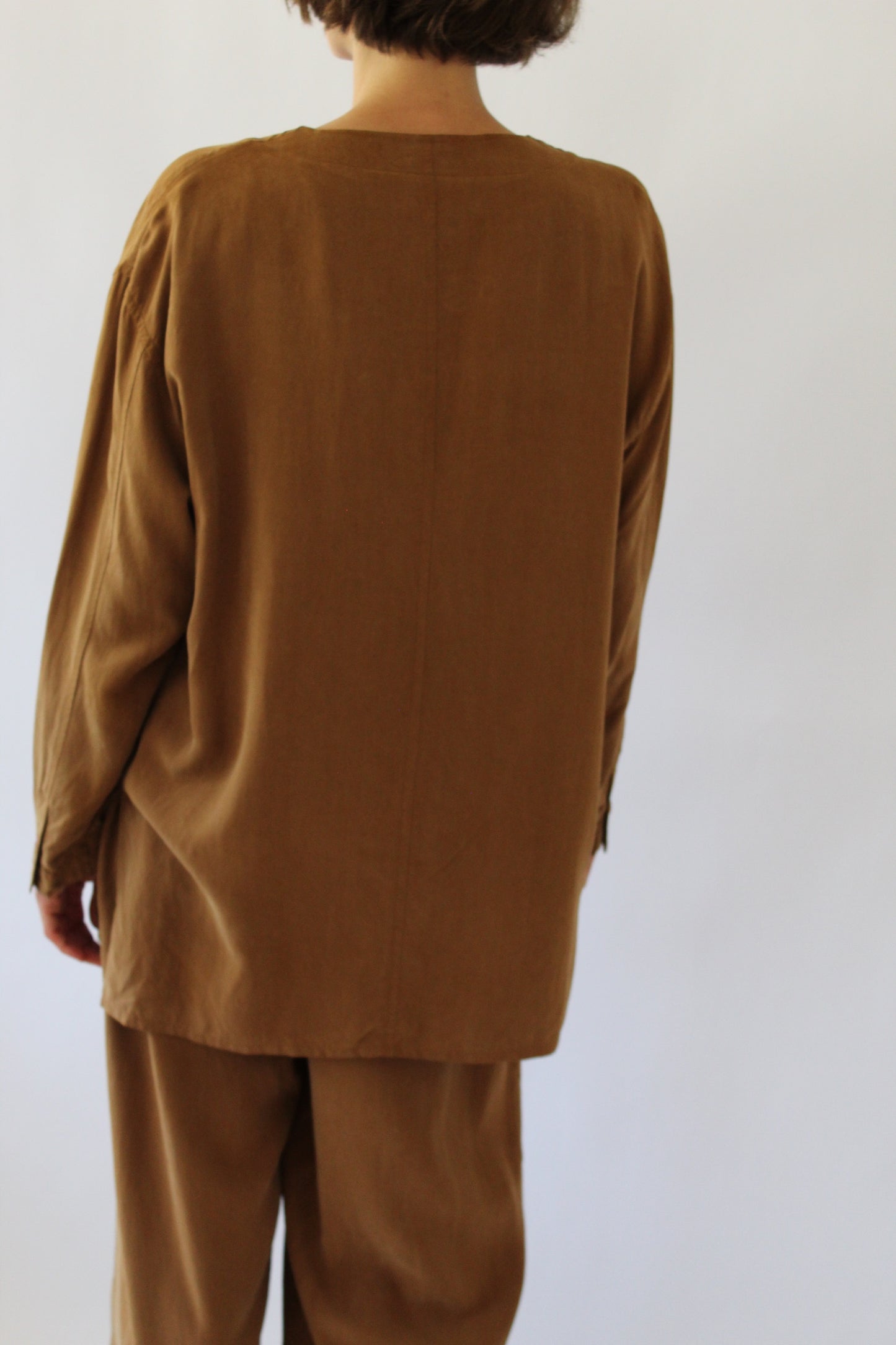 Vintage Faded Sienna Silk 3-Piece Pant Set