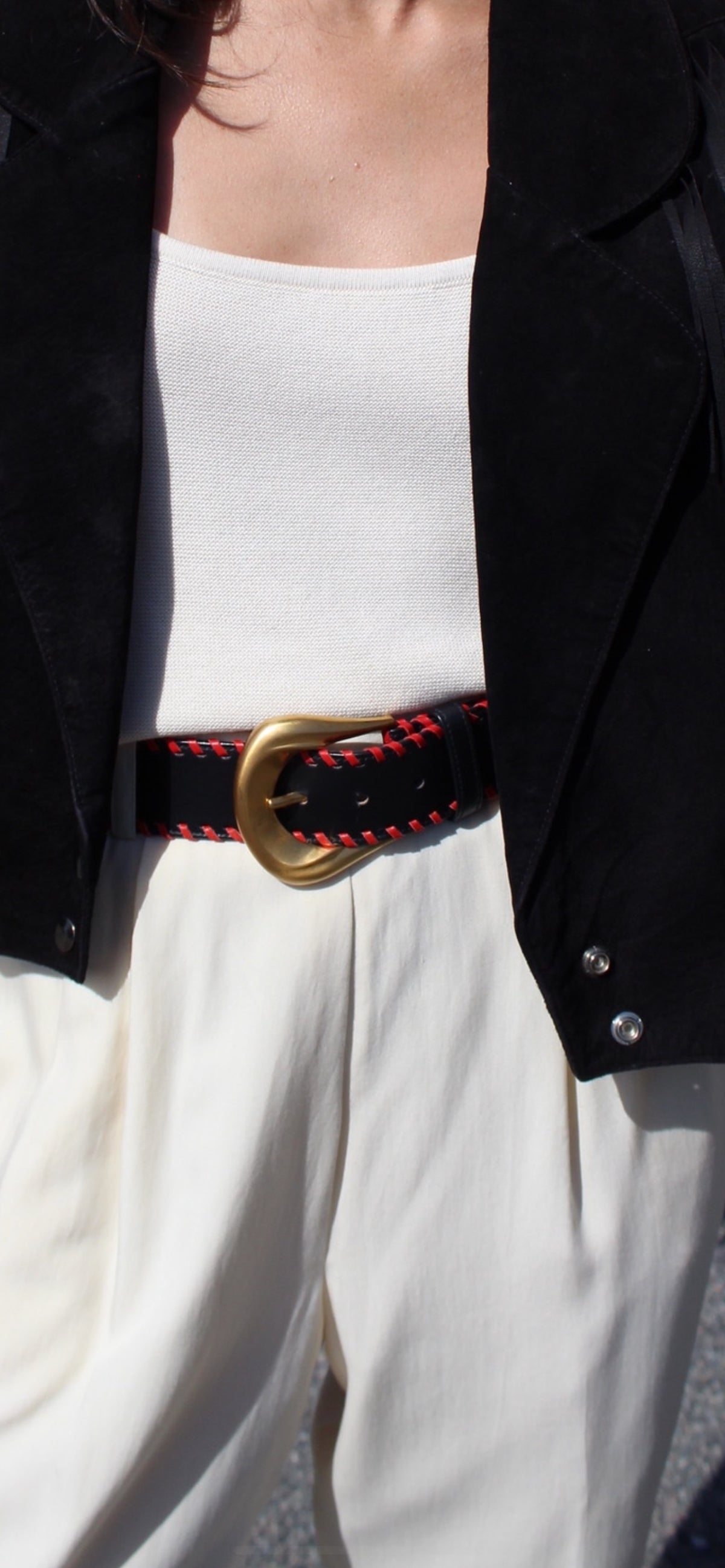 Stunning Vintage Laurél Statement Leather Belt