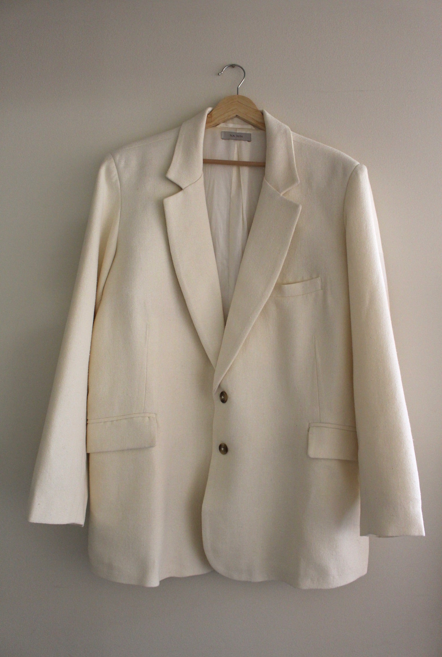 Skyler Woven Silk Blazer – NA NIN