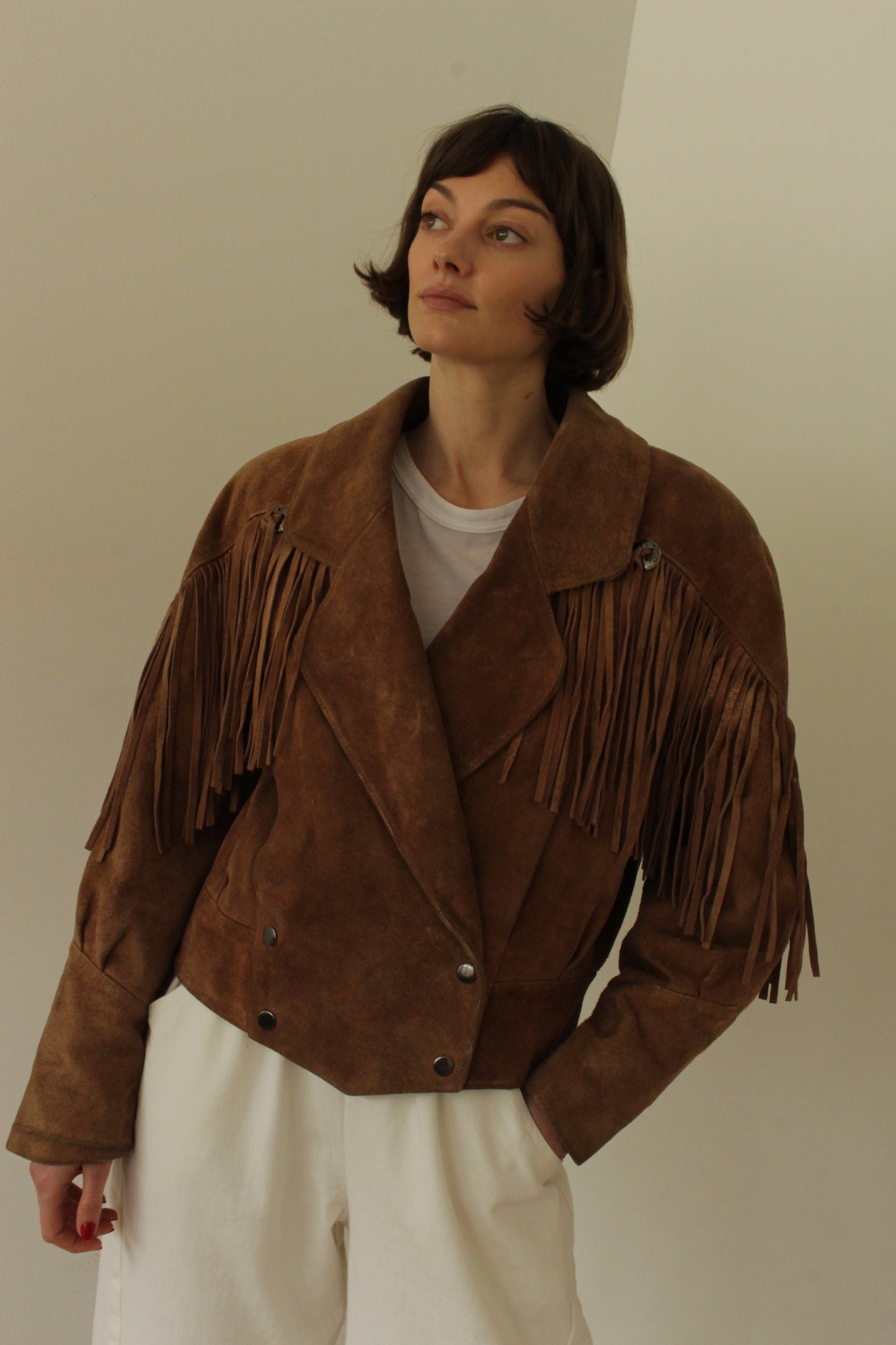Incredible Vintage Suede Fringe Jacket