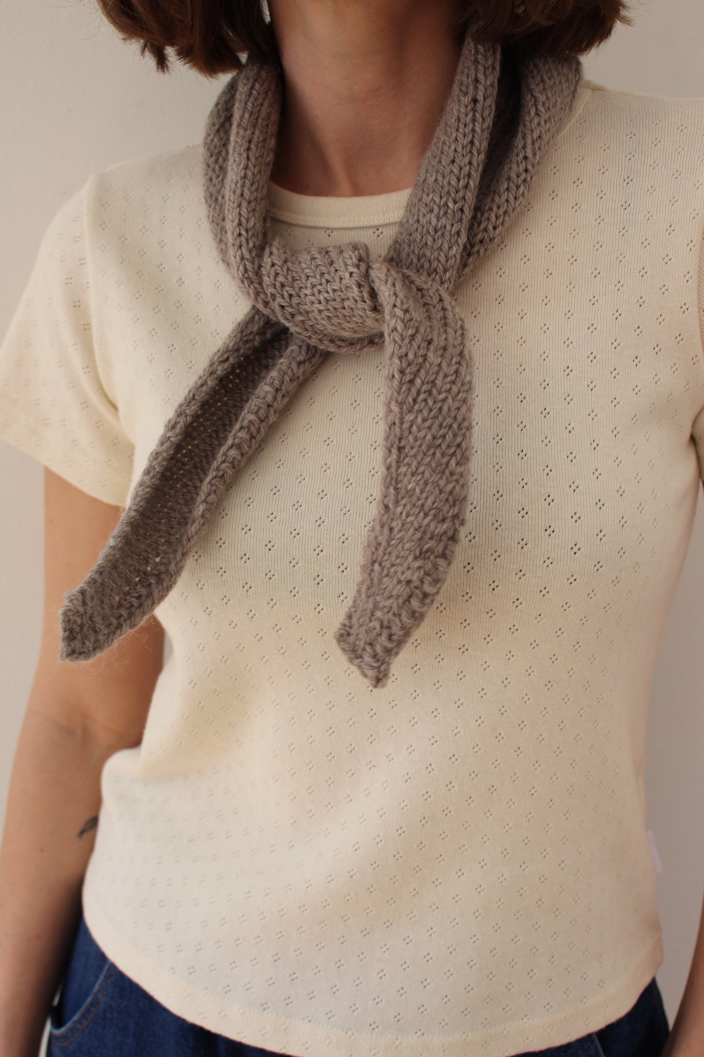 Hand Knit Wool Bandana