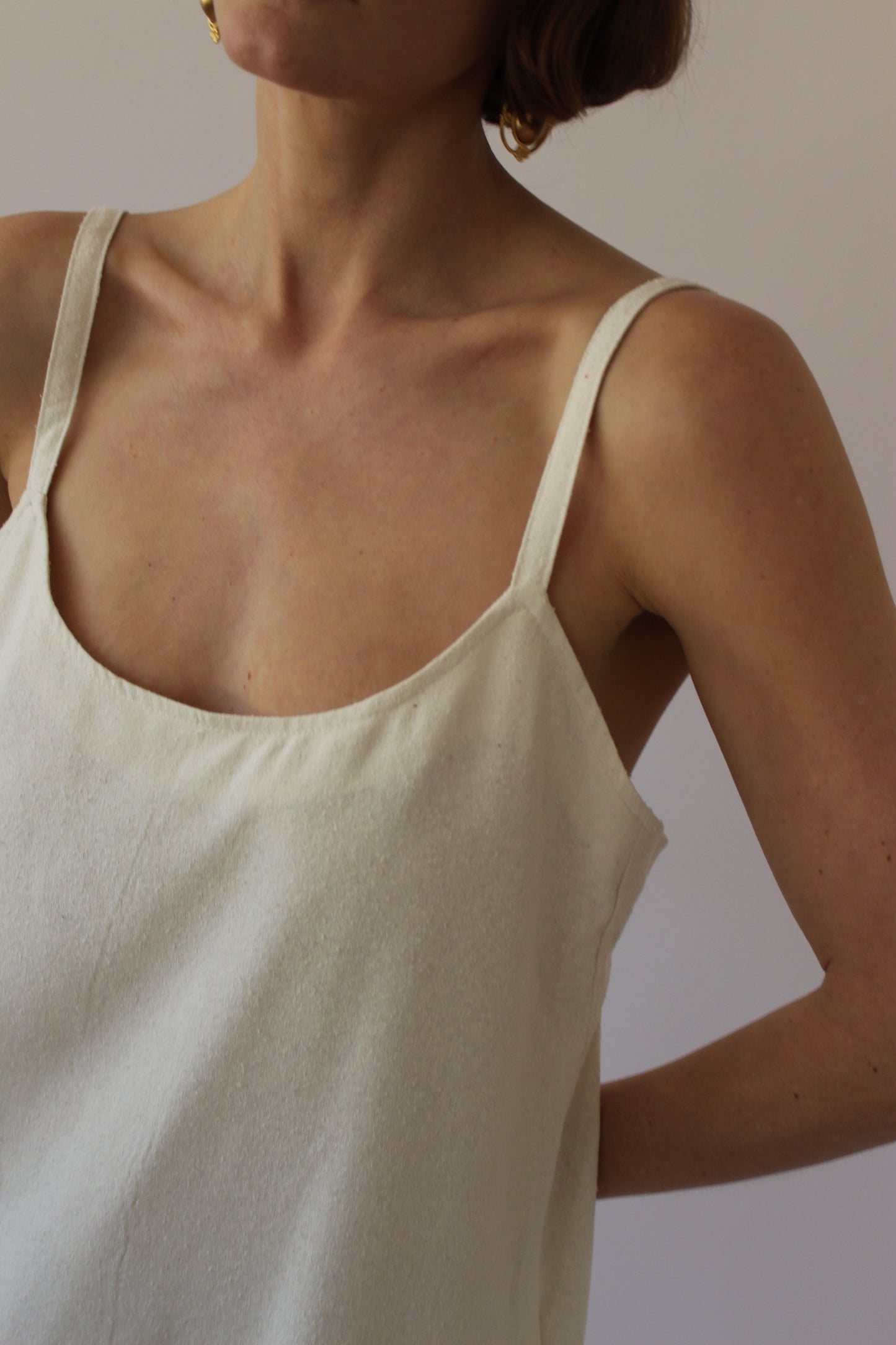 Carolyn Raw Silk Slip Dress