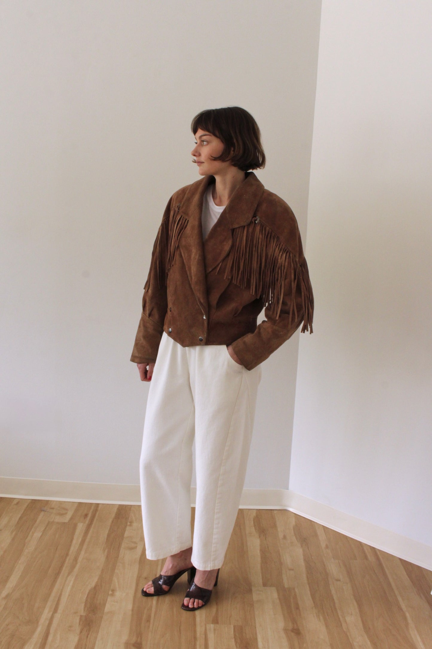 Incredible Vintage Suede Fringe Jacket