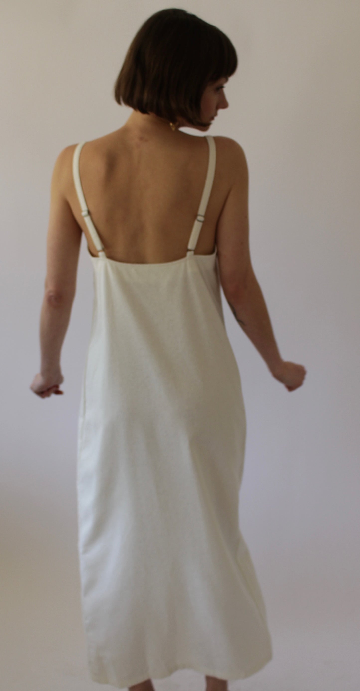 Carolyn Raw Silk Slip Dress