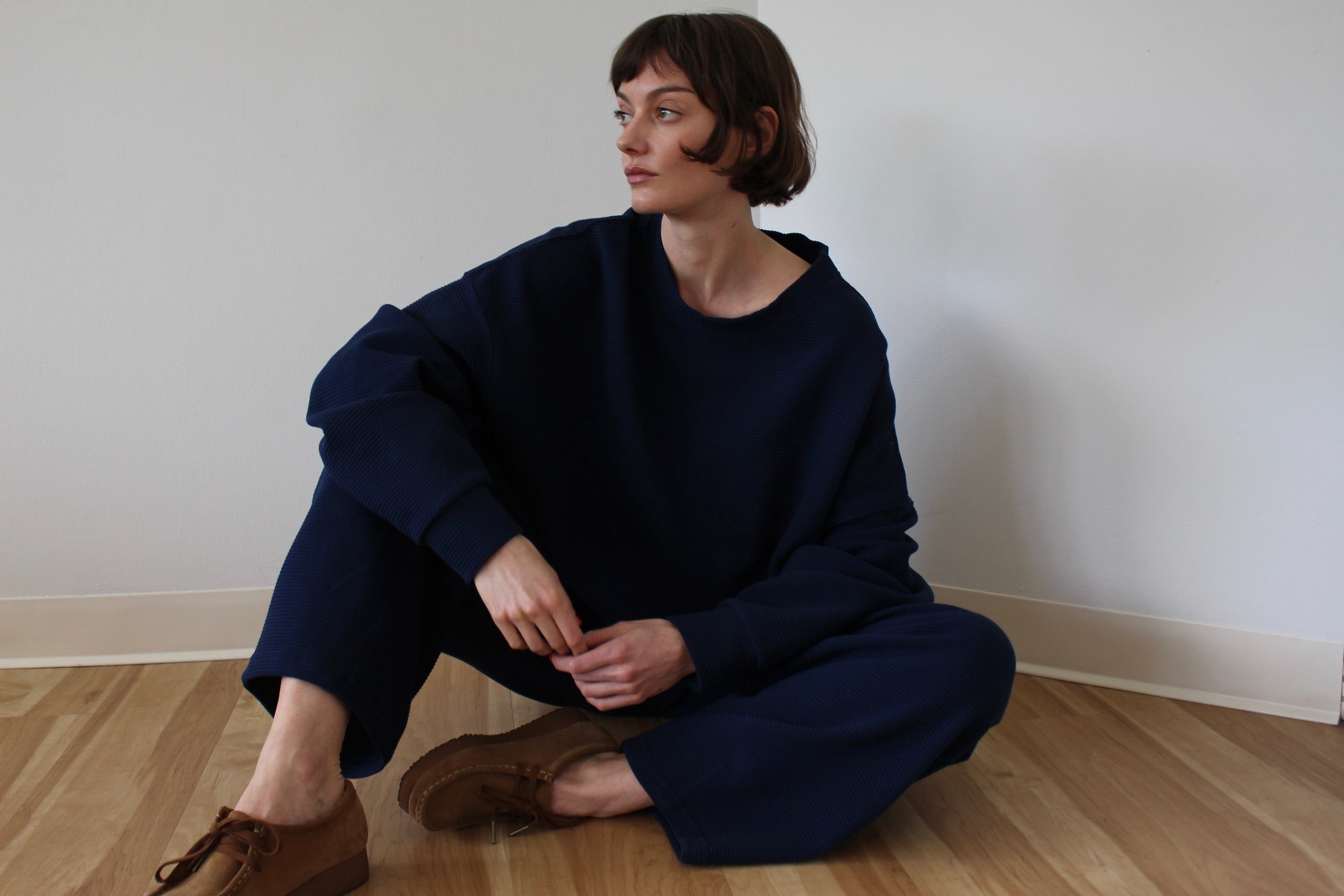 Margot Rippled Cotton Cropped Sweatshirt – NA NIN
