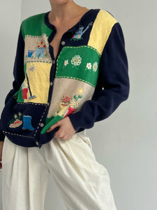 Vintage Garden Party Embroidered Cardigan