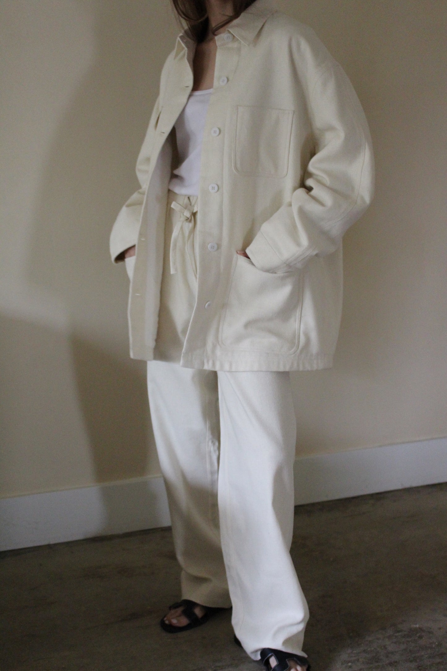 Maddox Woven Silk Chore Coat