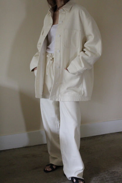 Maddox Woven Silk Chore Coat