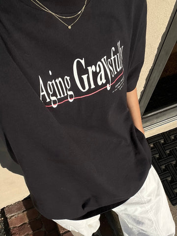 Perfectly Faded Vintage "Aging Graysfully" T-Shirt