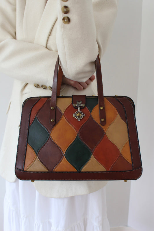 Vintage Burlington Patchwork Leather Bag