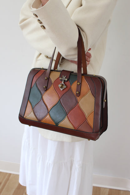 Vintage Burlington Patchwork Leather Bag