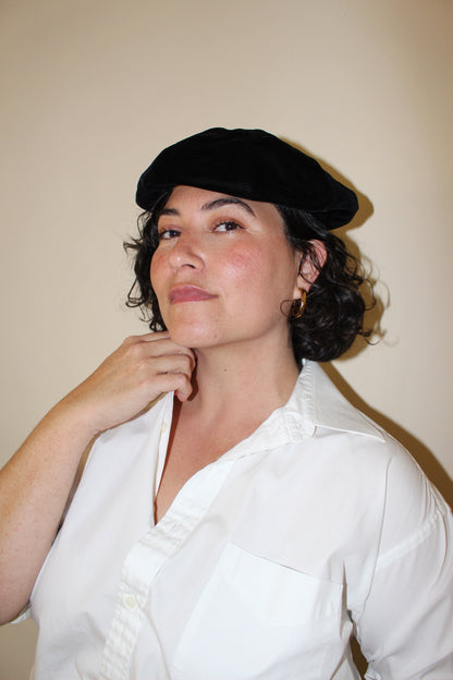 Vintage Velvet Pieced Beret