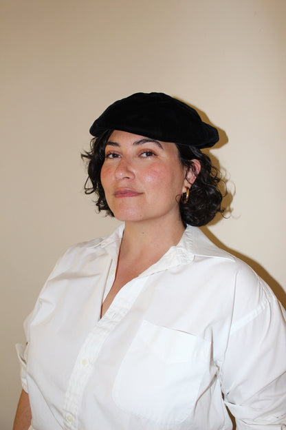Vintage Velvet Pieced Beret