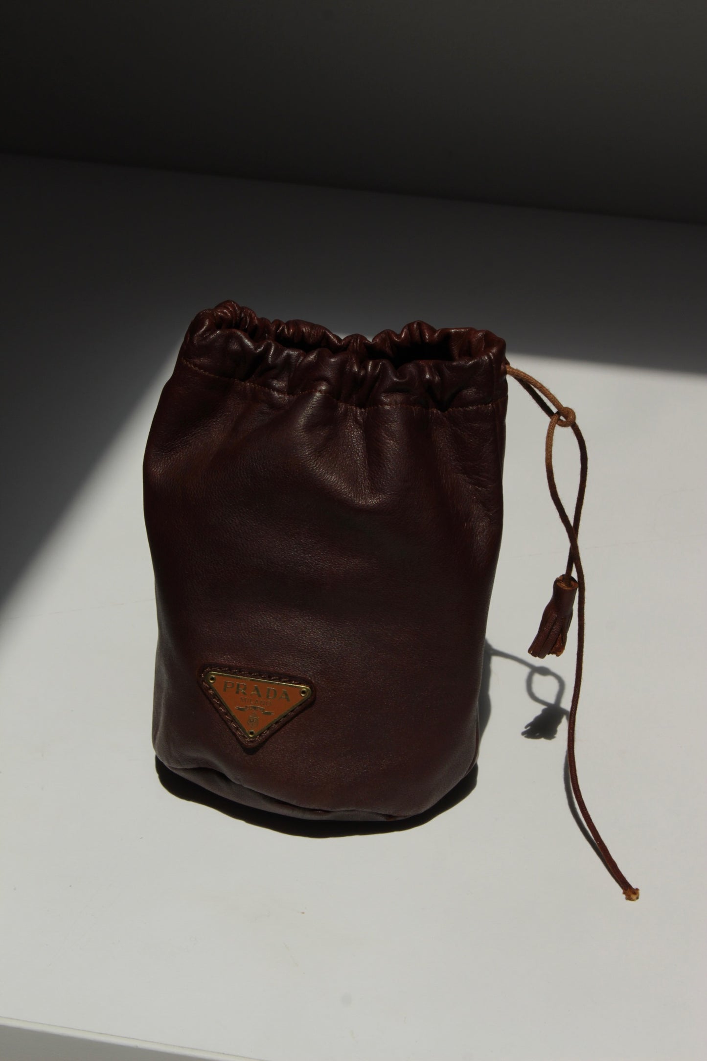 Vintage Prada Leather Travel Slipper Set
