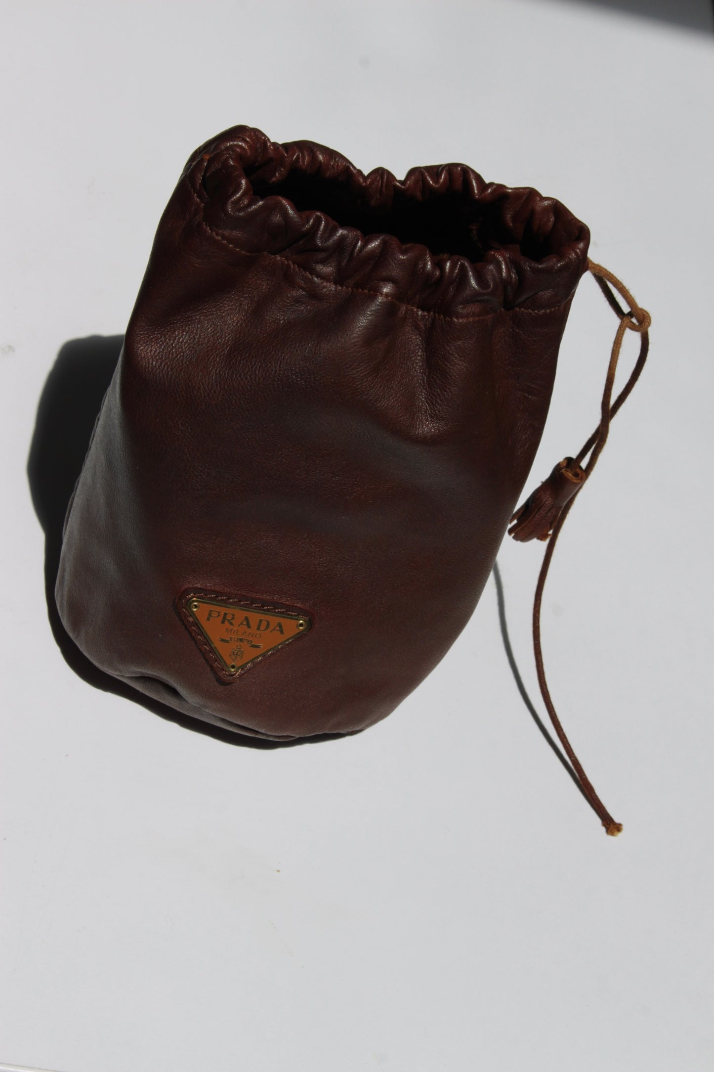 Vintage Prada Leather Travel Slipper Set