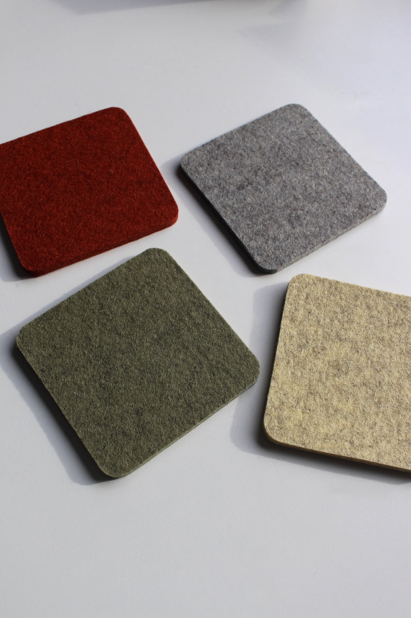 Wool Felt Square Coaster Set