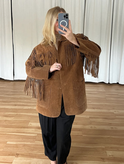 Stunning Vintage Suede Fringe Jacket