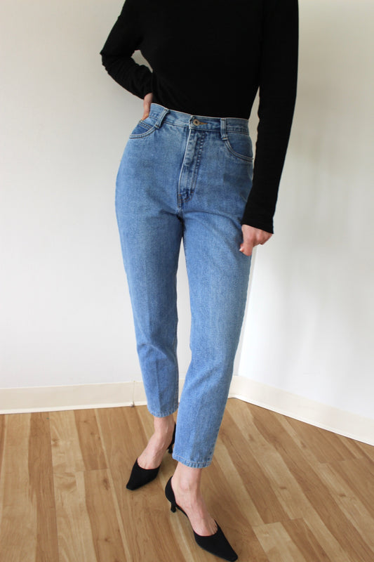 90s High Rise Blue Jeans