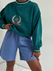 Vintage Turquoise "Golf Club" Emblem Sweatshirt