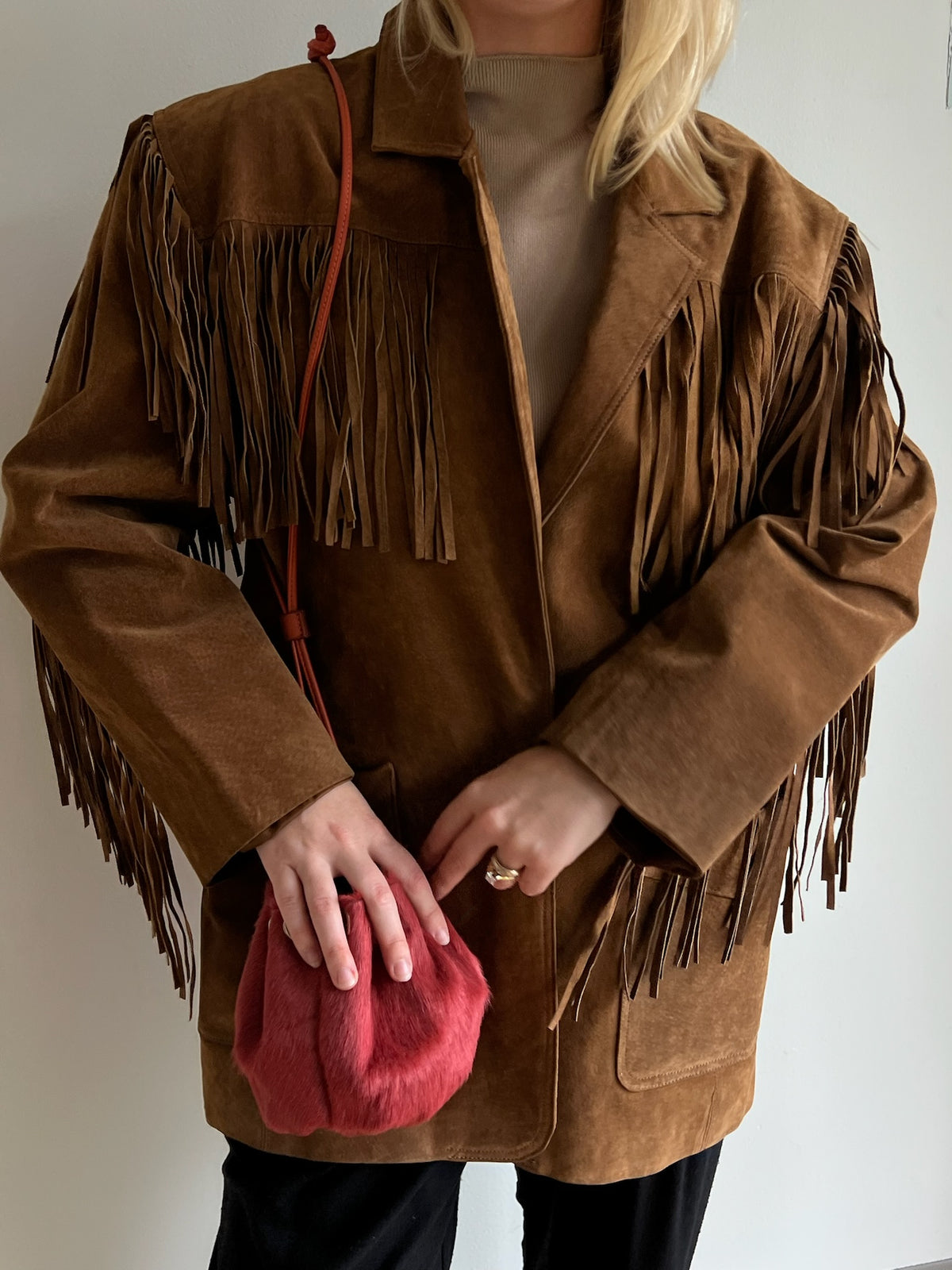 Stunning Vintage Suede Fringe Jacket