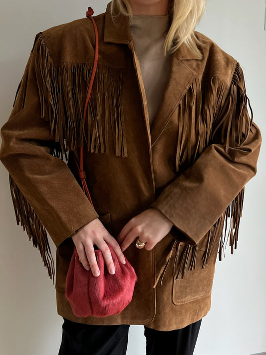 Stunning Vintage Suede Fringe Jacket