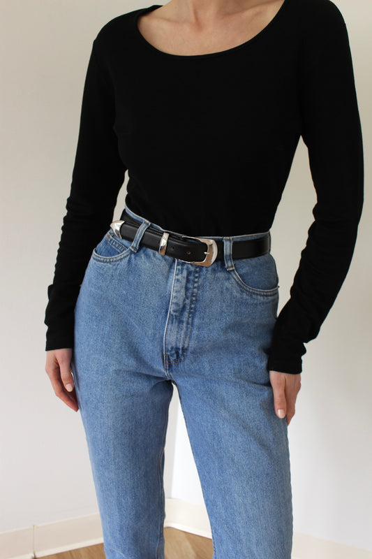 Favorite Ink Black Ribbed Body Suit