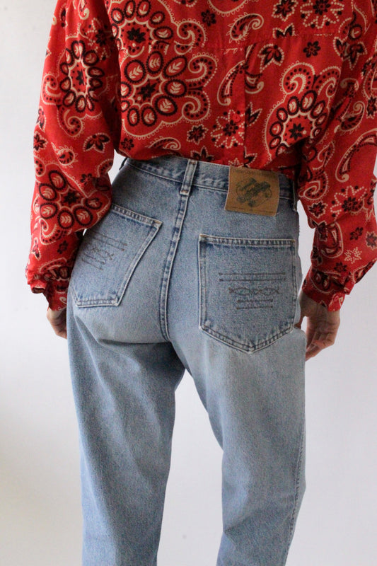 Vintage United Colors of Benetton Embroidered Denim