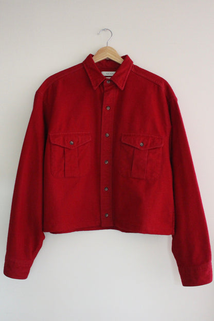 Reworked Long Sleeve Cropped Button Down