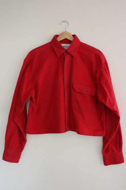 Reworked Long Sleeve Cropped Button Down