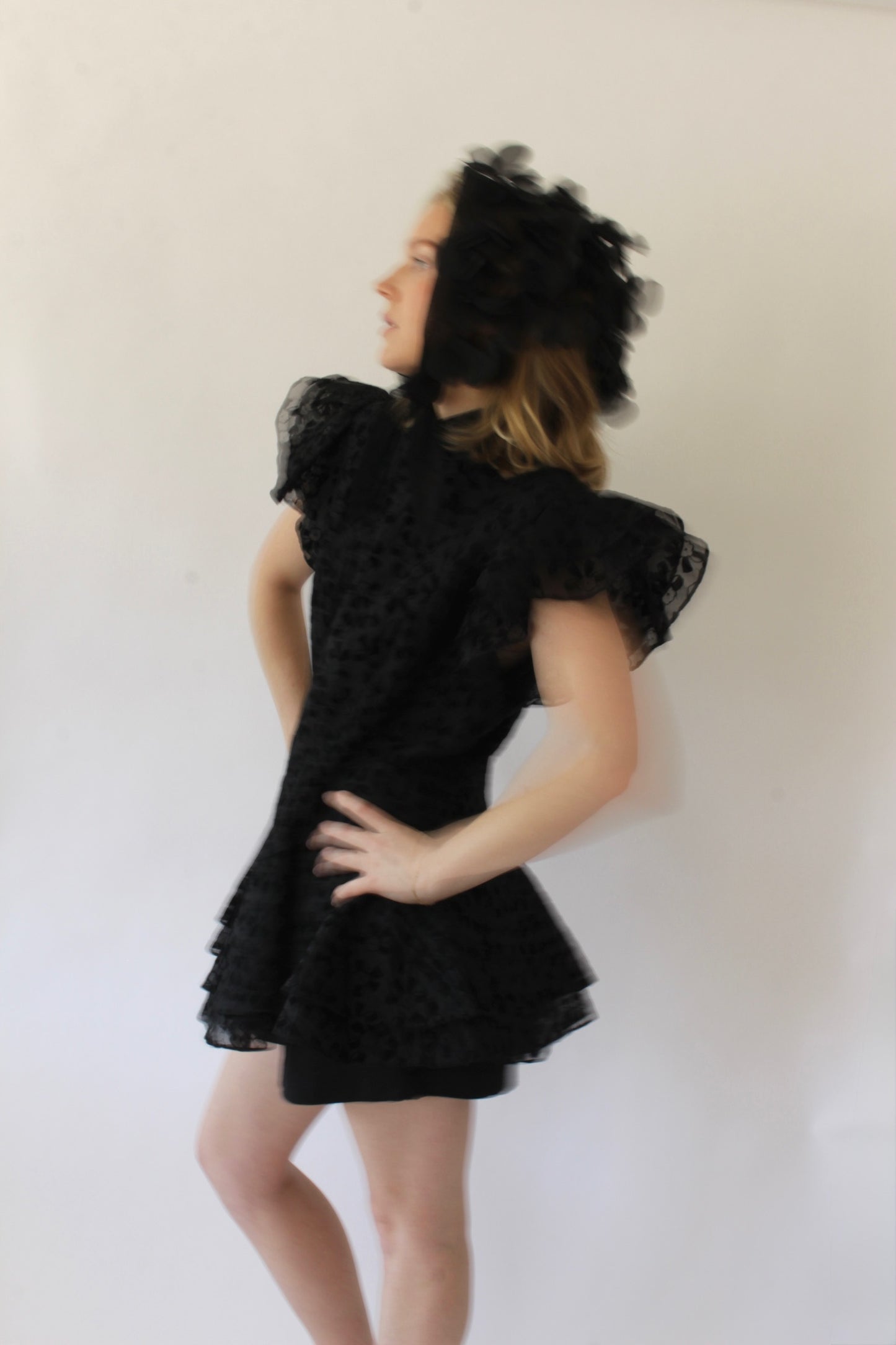 Vintage Lillie Rubin Ruffled Peplum Blouse