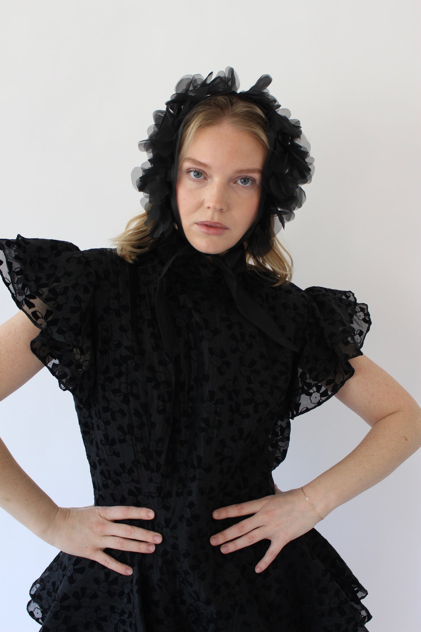 Vintage Lillie Rubin Ruffled Peplum Blouse