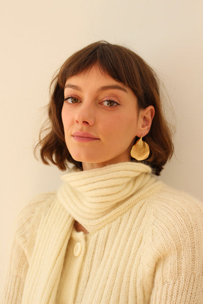 Beautiful Vintage Gold Leaf Earrings