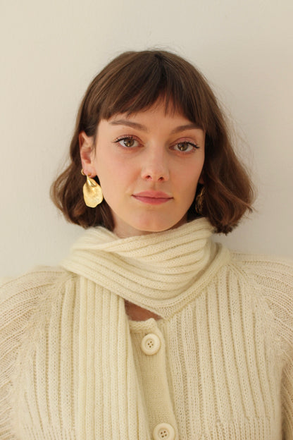 Beautiful Vintage Gold Leaf Earrings