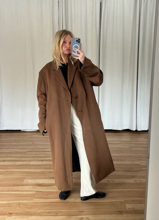 Incredible Loro Piana Olive Lambswool Overcoat