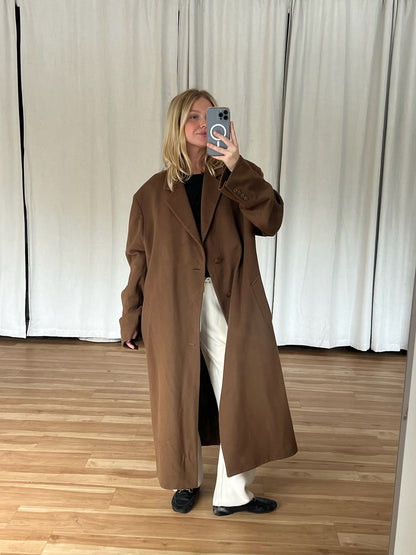 Incredible Loro Piana Olive Lambswool Overcoat