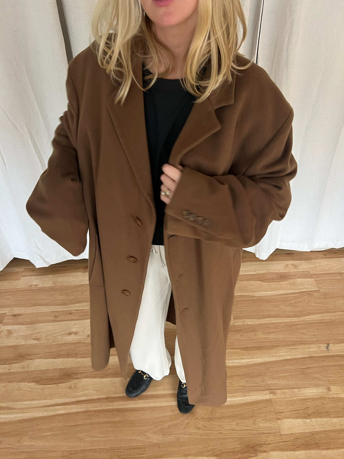 Incredible Loro Piana Olive Lambswool Overcoat