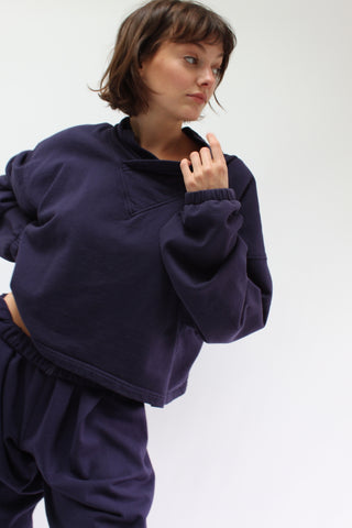 Na Nin Raven Cropped Pullover / Available in Eggshell, Faded Black, Midnight, Topiary