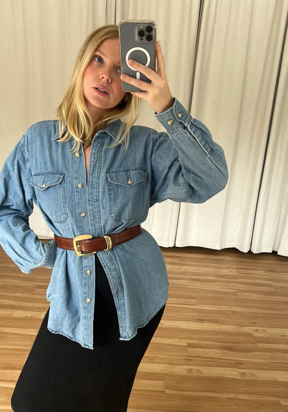 Classic 90s Denim Button Up