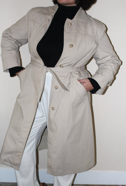 Vintage Classic Belted & Lined Trench Coat