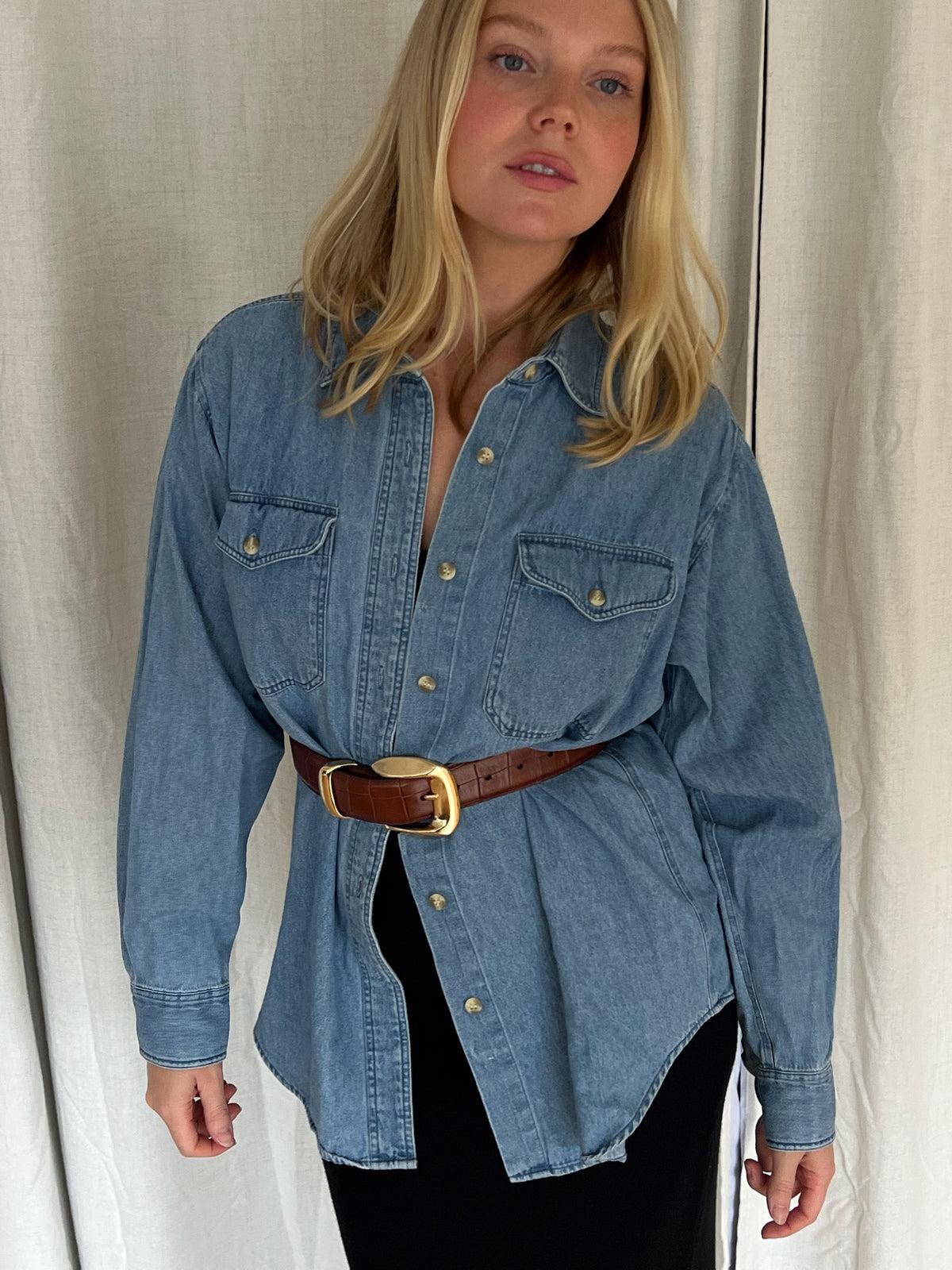 Classic 90s Denim Button Up